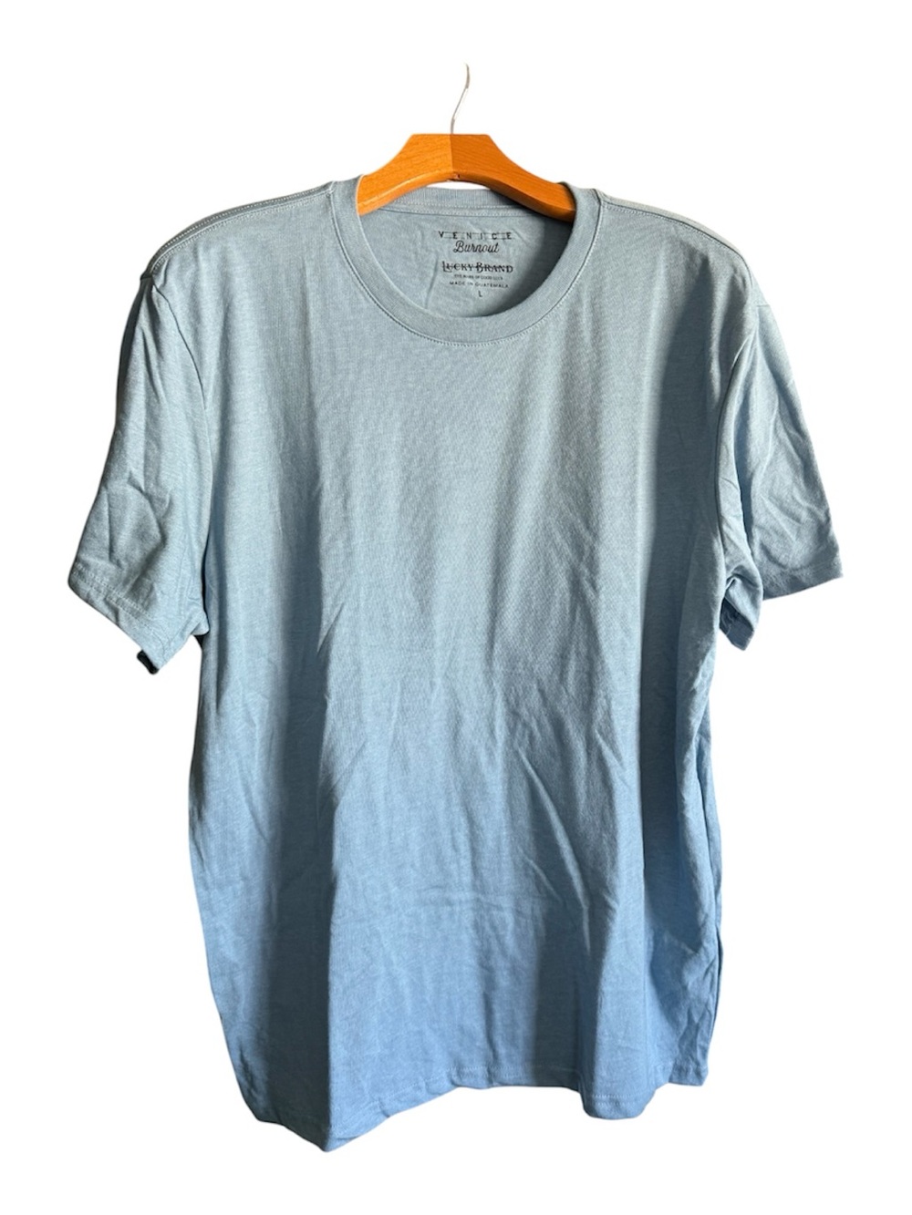 Lucky Brand Light Blue Short Sleeve Crew Neck Tee - Men's